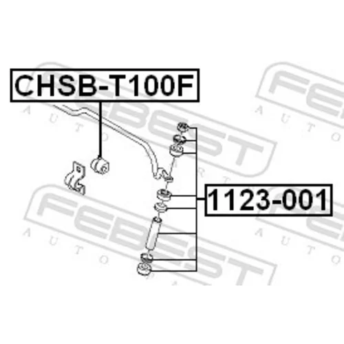 Tyč/Vzpera stabilizátora 1123-001 /FEBEST/ - obr. 1