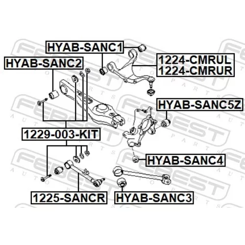 Rameno zavesenia kolies 1224-CMRUL /FEBEST/ - obr. 1
