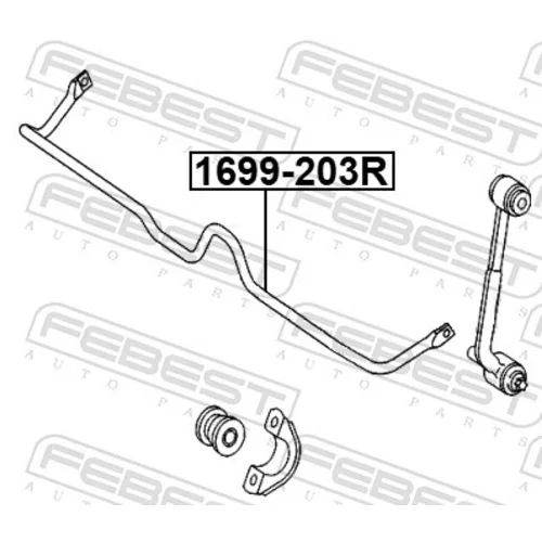 Stabilizátor podvozku 1699-203R /FEBEST/ - obr. 1