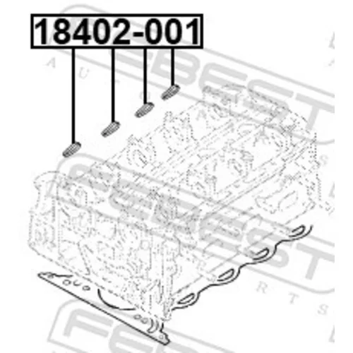 Tesnenie kolena sac. potrubia 18402-001 /FEBEST/ - obr. 1