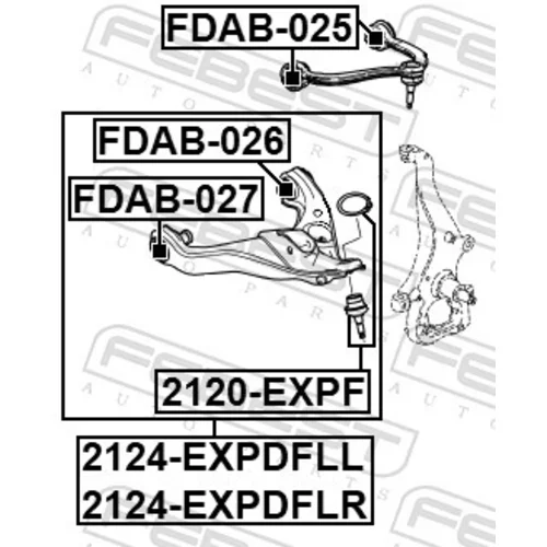 Rameno zavesenia kolies 2124-EXPDFLL /FEBEST/ - obr. 1