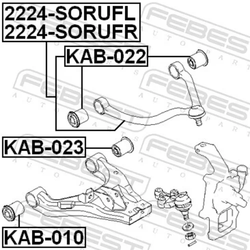 Rameno zavesenia kolies 2224-SORUFR /FEBEST/ - obr. 1