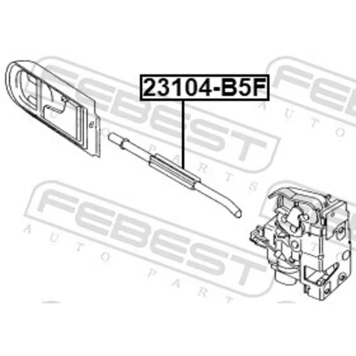 Tiahlo, odmykanie dverí 23104-B5F /FEBEST/ - obr. 1