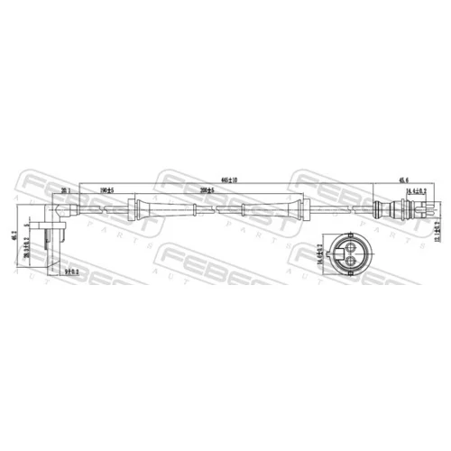 Snímač počtu otáčok kolesa 24606-012 /FEBEST/ - obr. 1