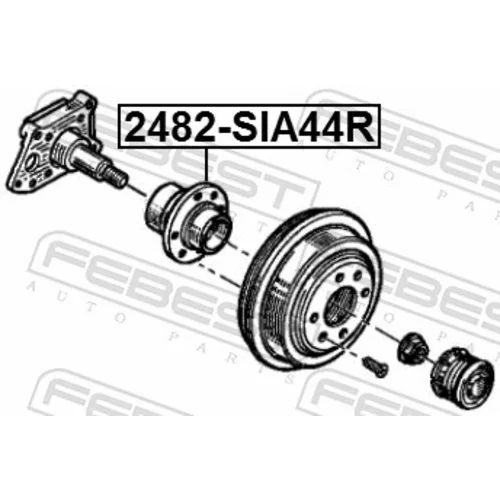 Náboj kolesa 2482-SIA44R /FEBEST/ - obr. 1