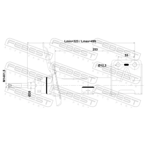 Tlmič pérovania 25110-007FL /FEBEST/ - obr. 1