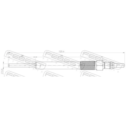 Žeraviaca sviečka 25642-010 /FEBEST/ - obr. 1