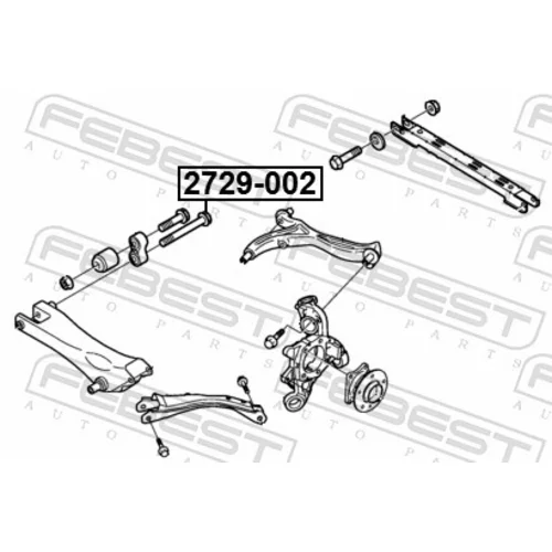 Skrutka pre nastavenie odklonu kolesa 2729-002 /FEBEST/ - obr. 1