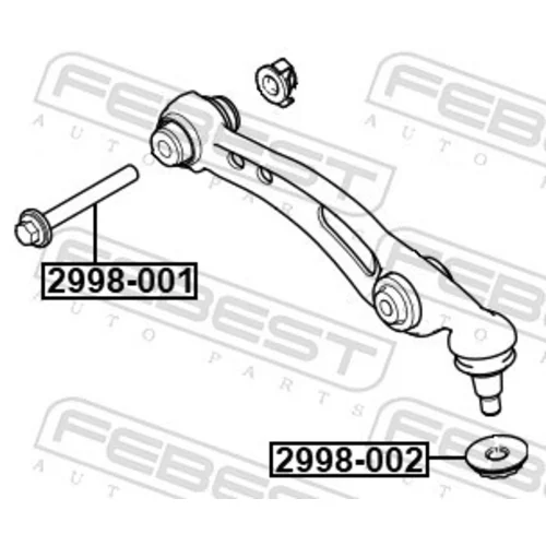 Matica zvislého/vodiaceho čapu 2998-002 /FEBEST/ - obr. 1