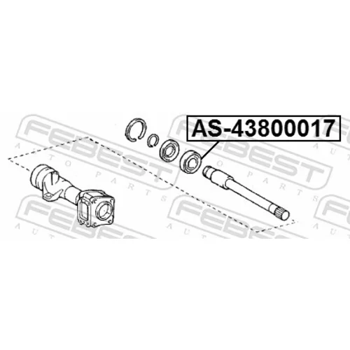 Ložisko AS-43800017 /FEBEST/ - obr. 1