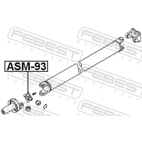 Kĺbový hriadeľ ASM-93 /FEBEST/ - obr. 1