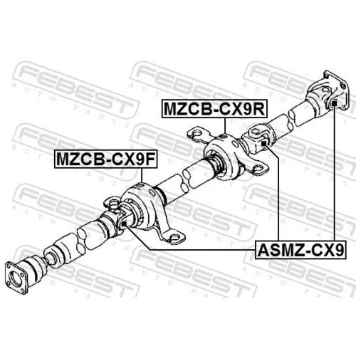 Kĺbový hriadeľ ASMZ-CX9 /FEBEST/ - obr. 1