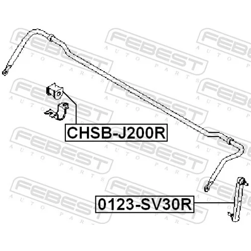 Uloženie priečneho stabilizátora CHSB-J200R /FEBEST/ - obr. 1
