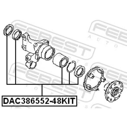 Ložisko kolesa DAC386552-48KIT /FEBEST/ - obr. 1