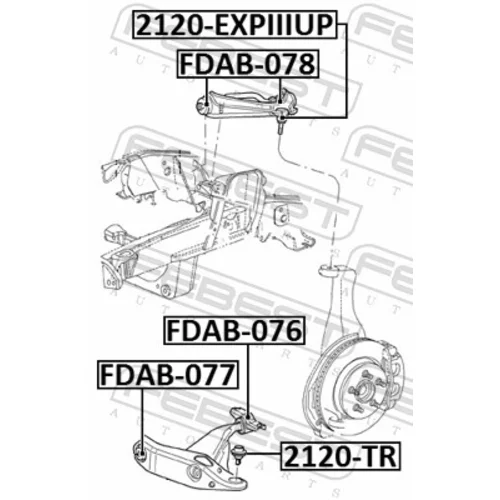 Uloženie riadenia FDAB-078 /FEBEST/ - obr. 1