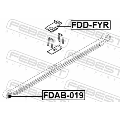 Zavesenie prídavnej list. pružiny FDD-FYR /FEBEST/ - obr. 1