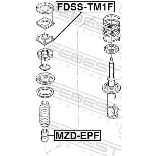 Ložisko pružnej vzpery FDSS-TM1F /FEBEST/ - obr. 1