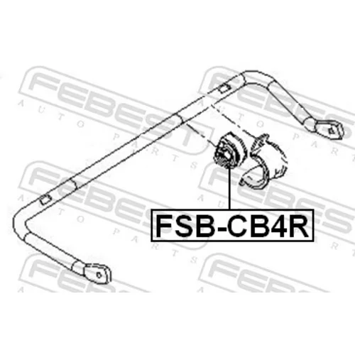 Uloženie priečneho stabilizátora FSB-CB4R /FEBEST/ - obr. 1