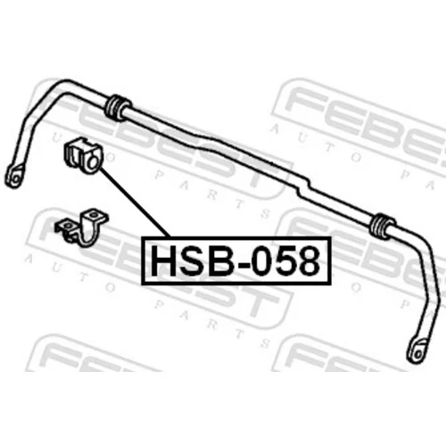 Uloženie priečneho stabilizátora HSB-058 /FEBEST/ - obr. 1
