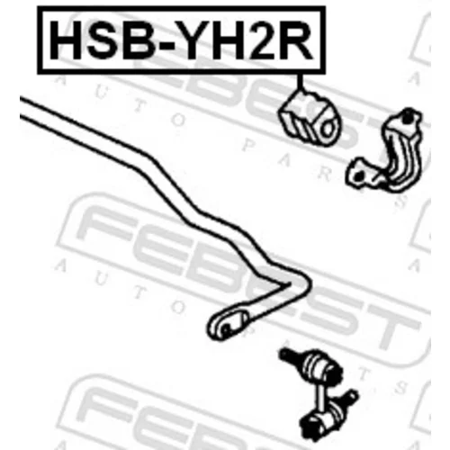 Uloženie priečneho stabilizátora HSB-YH2R /FEBEST/ - obr. 1