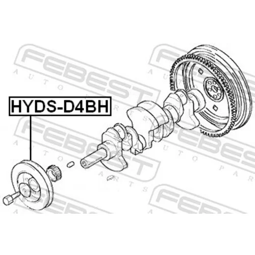 Remenica kľukového hriadeľa HYDS-D4BH /FEBEST/ - obr. 1