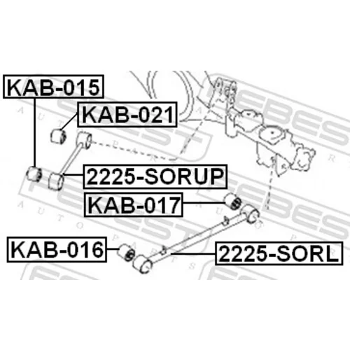 Uloženie riadenia KAB-021 /FEBEST/ - obr. 1