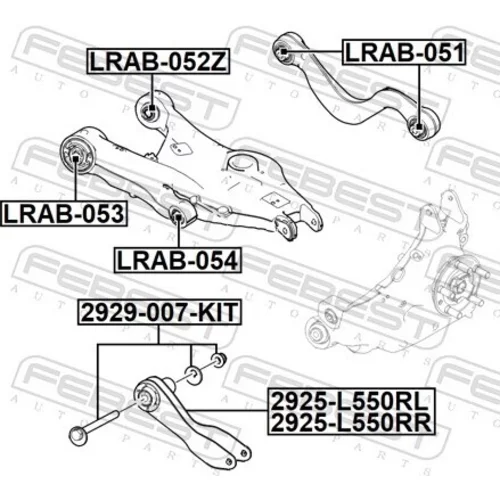 Uloženie riadenia LRAB-054 /FEBEST/ - obr. 1