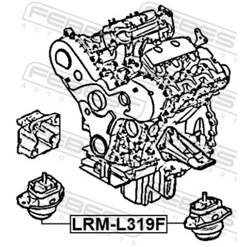 Uloženie motora LRM-L319F /FEBEST/ - obr. 1