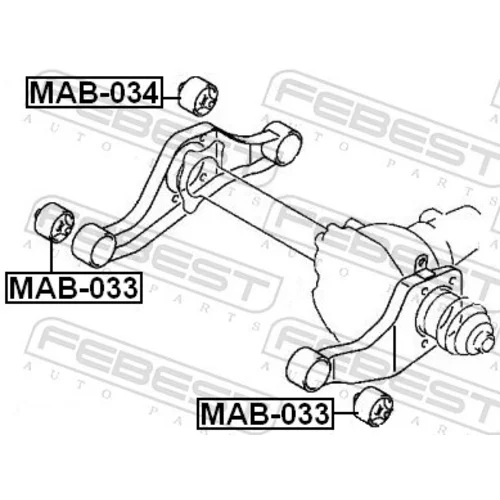Uloženie, diferenciál MAB-034 /FEBEST/ - obr. 1