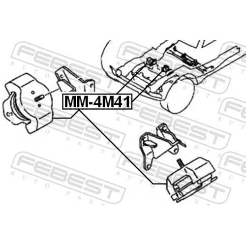 Uloženie motora MM-4M41 /FEBEST/ - obr. 1