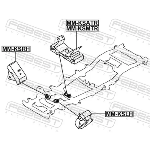 Uloženie motora MM-KSMTR /FEBEST/ - obr. 1