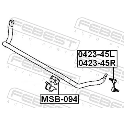 Uloženie priečneho stabilizátora MSB-094 /FEBEST/ - obr. 1