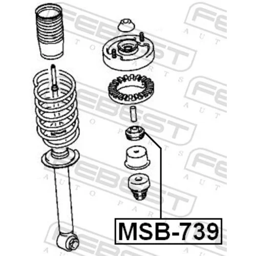 Vymedzovacia trubka pre tlmič pérovania MSB-739 /FEBEST/ - obr. 1