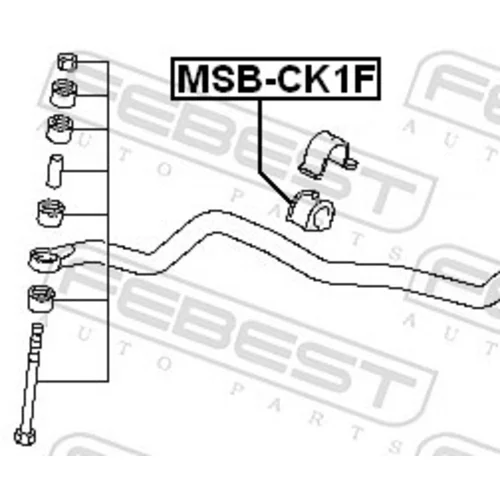 Uloženie priečneho stabilizátora MSB-CK1F /FEBEST/ - obr. 1