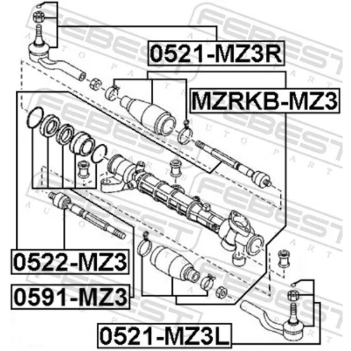 Manžeta riadenia MZRKB-MZ3 /FEBEST/ - obr. 1
