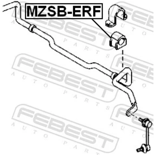 Uloženie priečneho stabilizátora MZSB-ERF /FEBEST/ - obr. 1