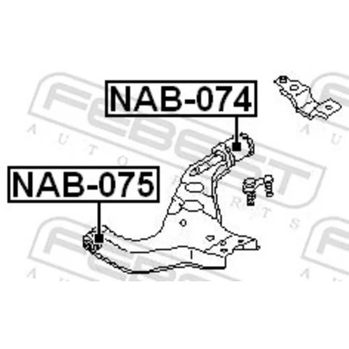Uloženie riadenia NAB-074 /FEBEST/ - obr. 1