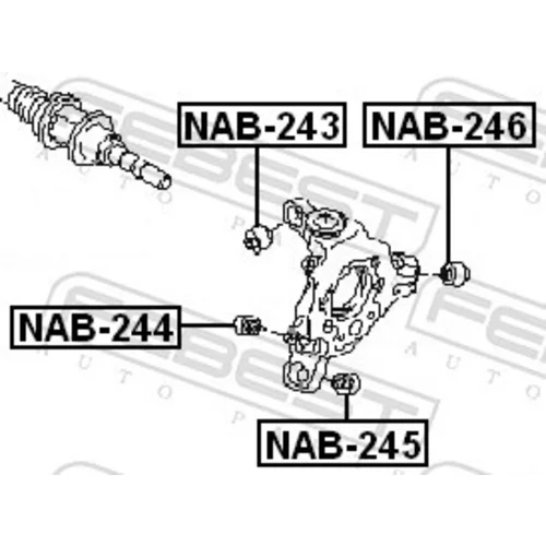 Uloženie riadenia NAB-245 /FEBEST/ - obr. 1