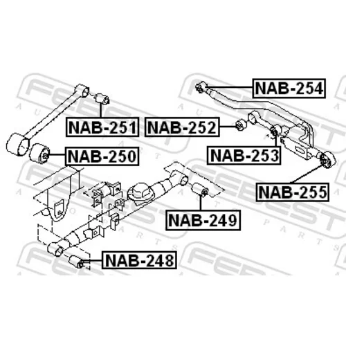 Uloženie riadenia NAB-251 /FEBEST/ - obr. 1