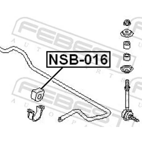 Uloženie priečneho stabilizátora NSB-016 /FEBEST/ - obr. 1