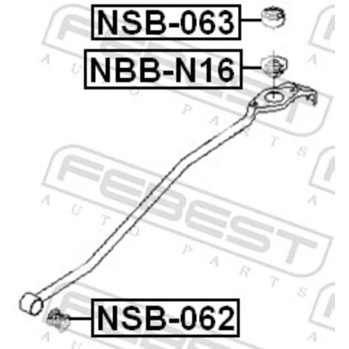 Puzdro radiacej tyče NSB-063 /FEBEST/ - obr. 1