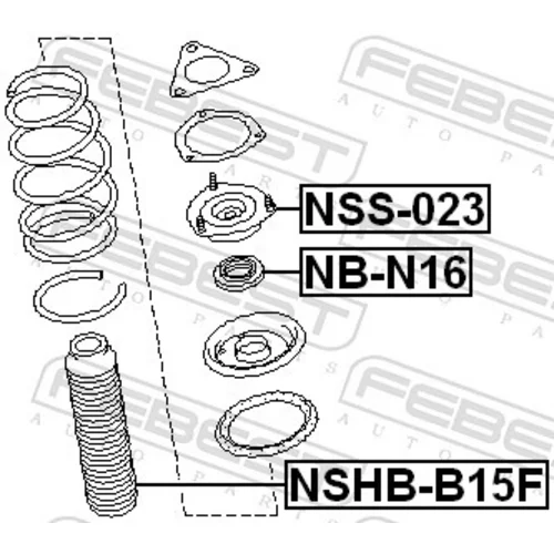 Ochranný kryt/manžeta tlmiča pérovania NSHB-B15F /FEBEST/ - obr. 1