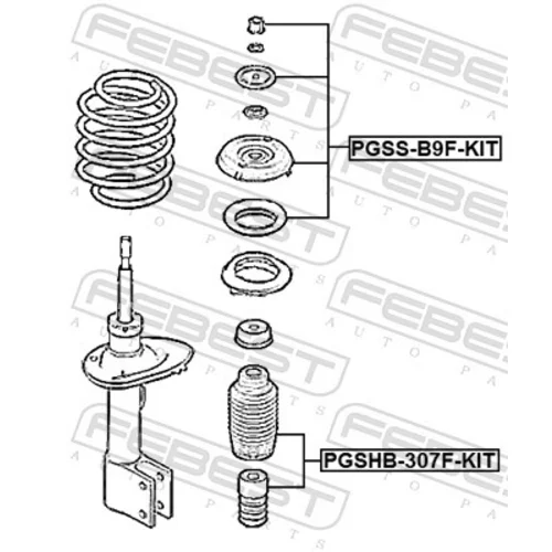 Opravná sada horného uloženia tlmiča PGSS-B9F-KIT /FEBEST/ - obr. 1
