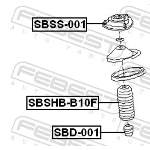 Ochranný kryt/manžeta tlmiča pérovania SBSHB-B10F /FEBEST/ - obr. 1