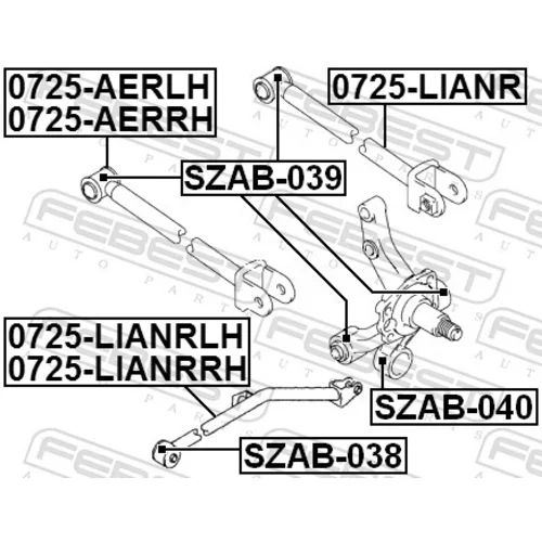 Uloženie riadenia SZAB-039 /FEBEST/ - obr. 1
