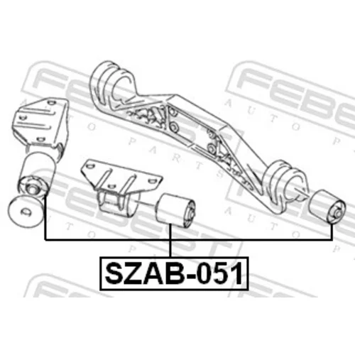 Uloženie, diferenciál SZAB-051 /FEBEST/ - obr. 1