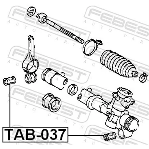 Uloženie prevodovky riadenia TAB-037 /FEBEST/ - obr. 1