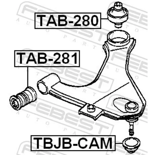 Uloženie riadenia TAB-280 /FEBEST/ - obr. 1