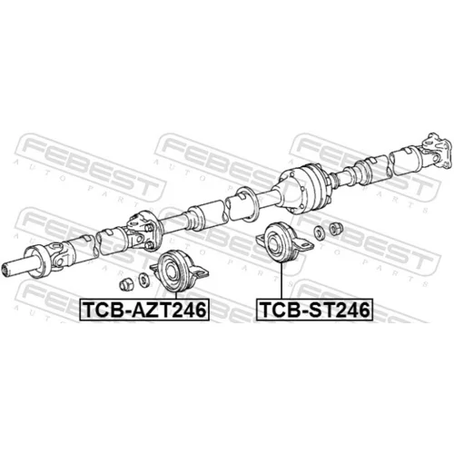 Stredové ložisko kĺbového hriadeľa TCB-AZT246 /FEBEST/ - obr. 1