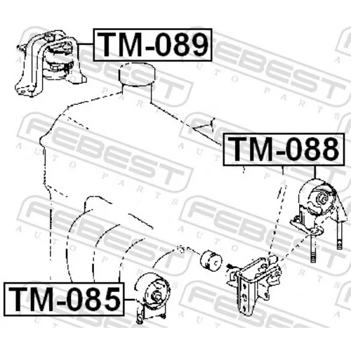Uloženie motora TM-085 /FEBEST/ - obr. 1